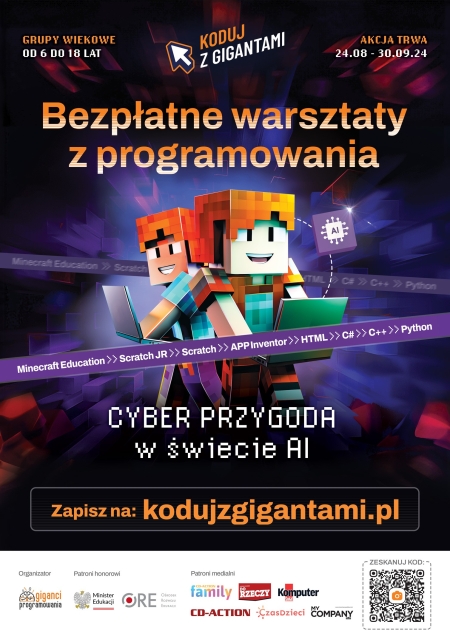 Darmowe warsztaty programistyczne dla uczniów - ruszyła 15. edycja akcji Koduj z Gigantami