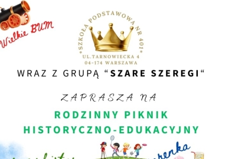 Zaproszenie na Piknik Rodzinno-Historyczny w SP401