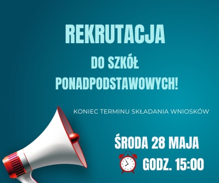  Rekrutacja do szkół ponadpodstawowych: termin składania wniosków