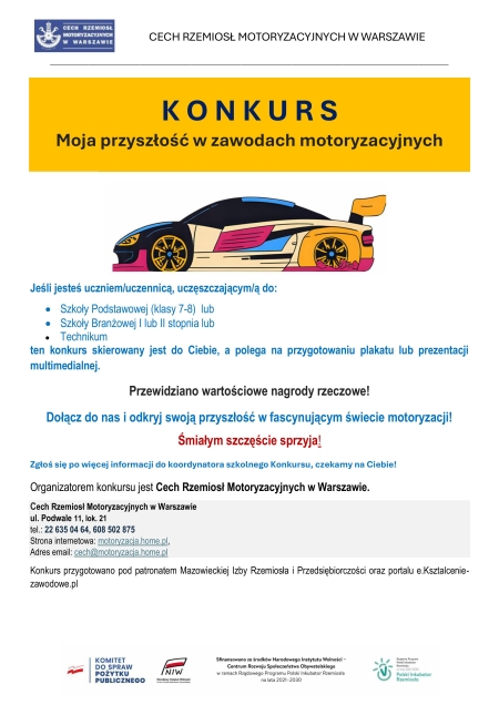 Konkurs ''Moja przyszłość w zawodach motoryzacyjnych''