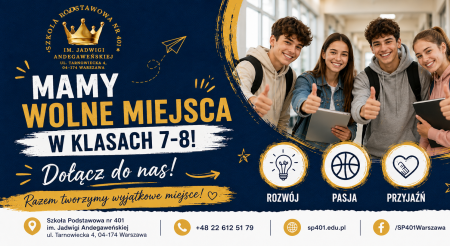 Rekrutacja uzupełniająca w klasach 7-8